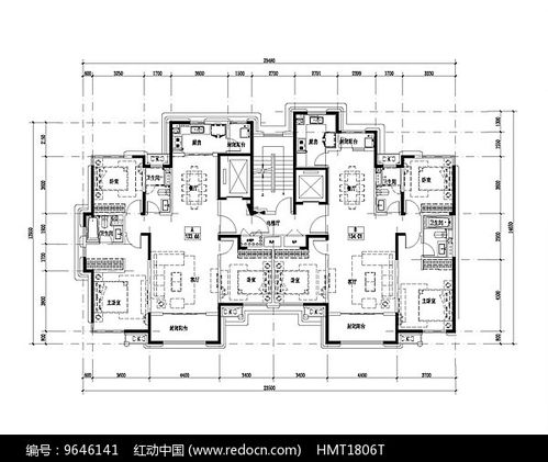 房屋设计图三室一厅平面图,房屋设计图简约